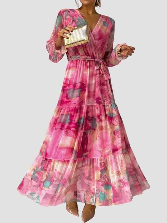 Chloe | Elegant Print Maxi Dress