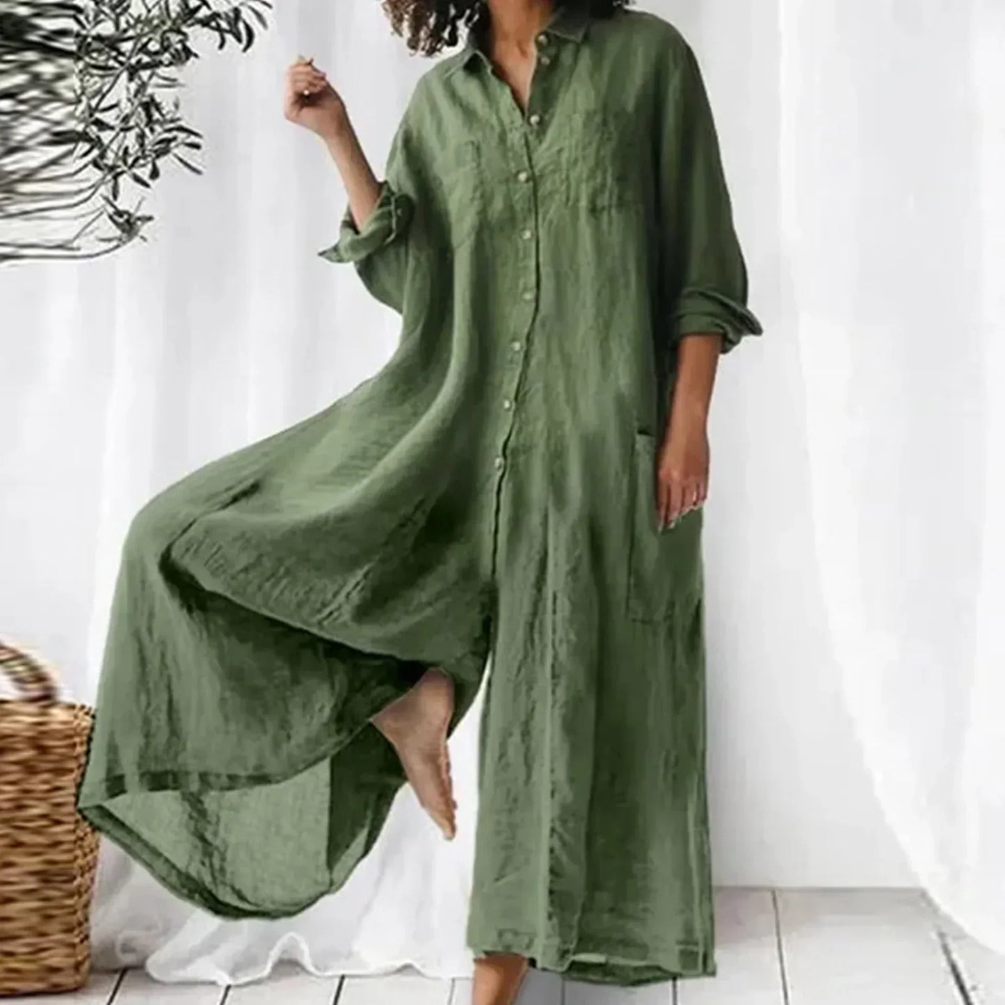 Rut™ | Oversized Linen Jumpsuit