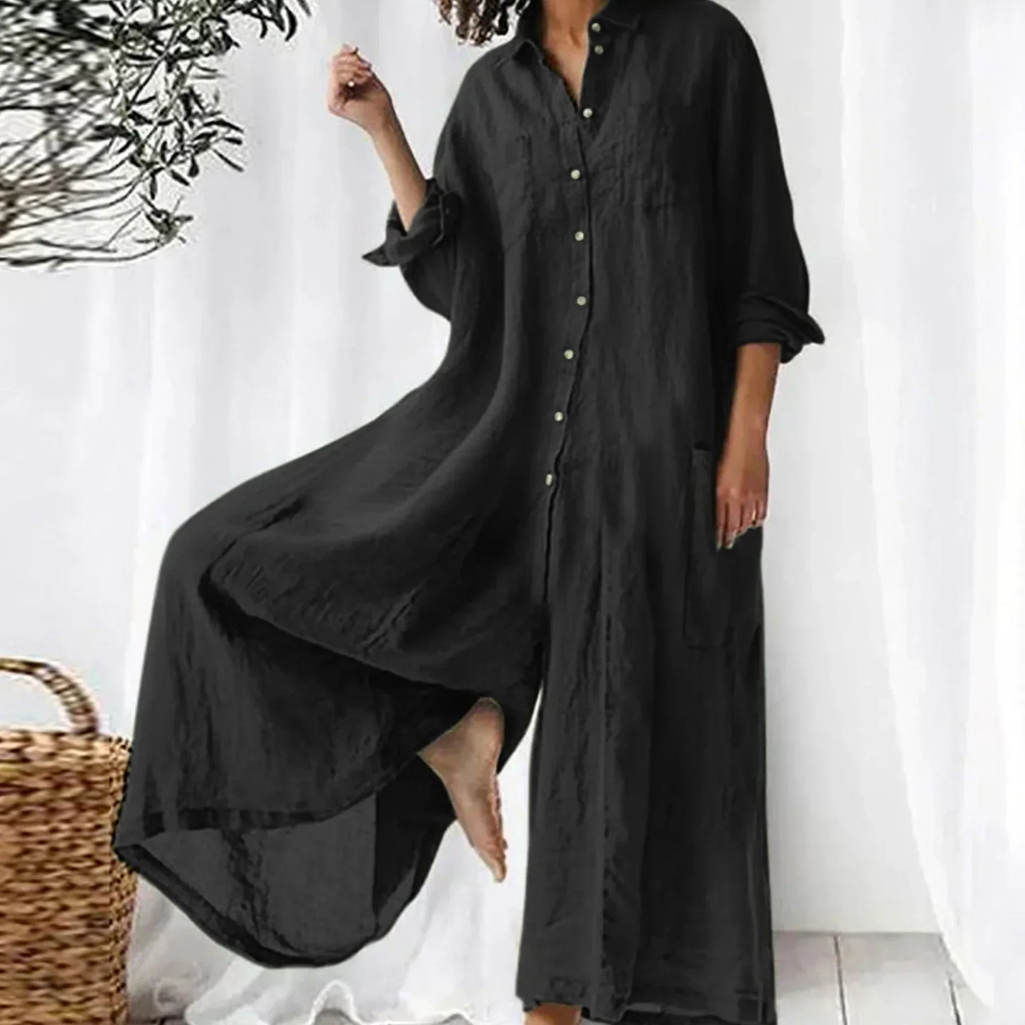 Rut™ | Oversized Linen Jumpsuit