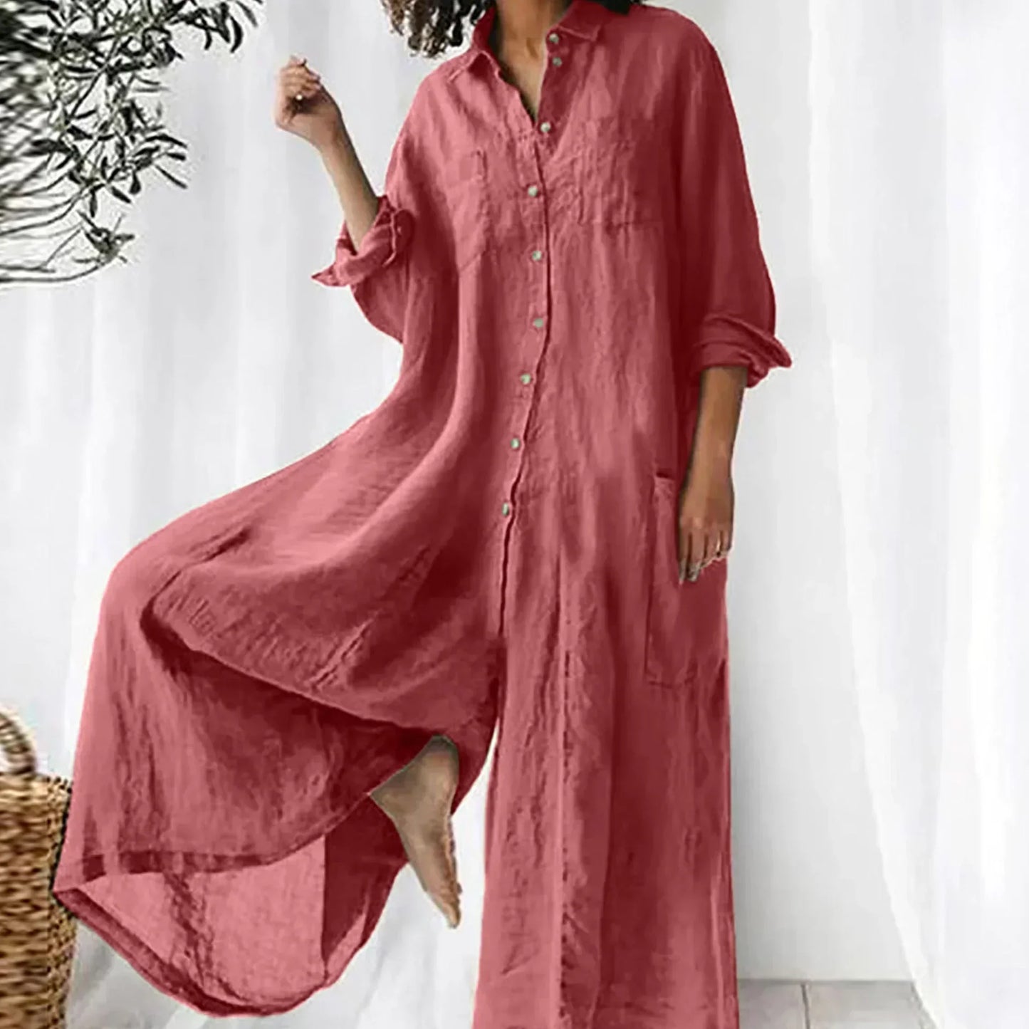 Rut™ | Oversized Linen Jumpsuit