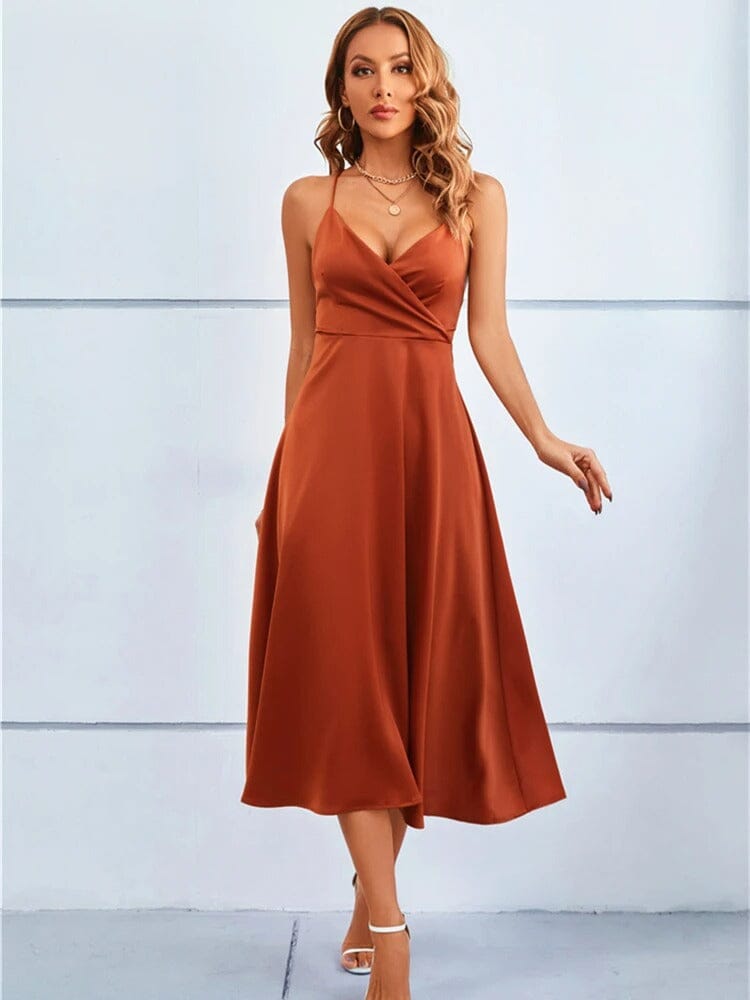 Vanessa | Elegant V-Neck Flowy Dress