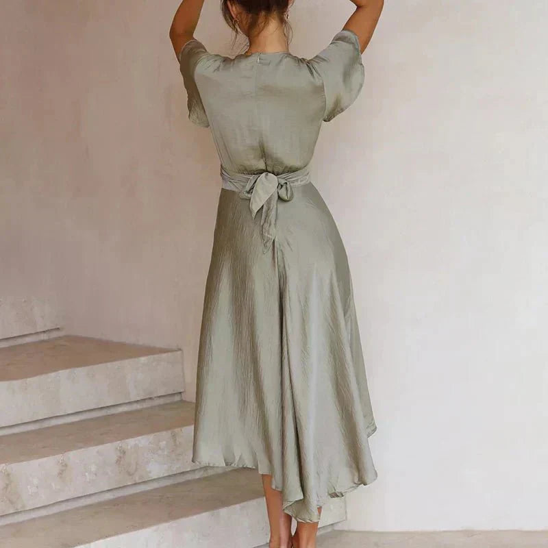 Teresa | Elegant Tie-Front Maxi Dress