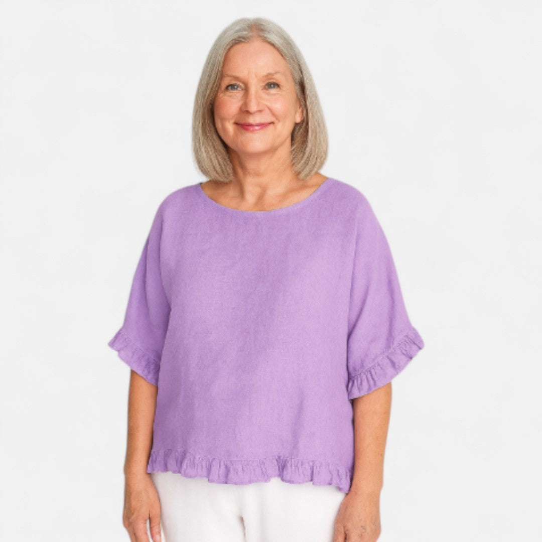 Nina™ | Relaxed Fit Ruffle Blouse