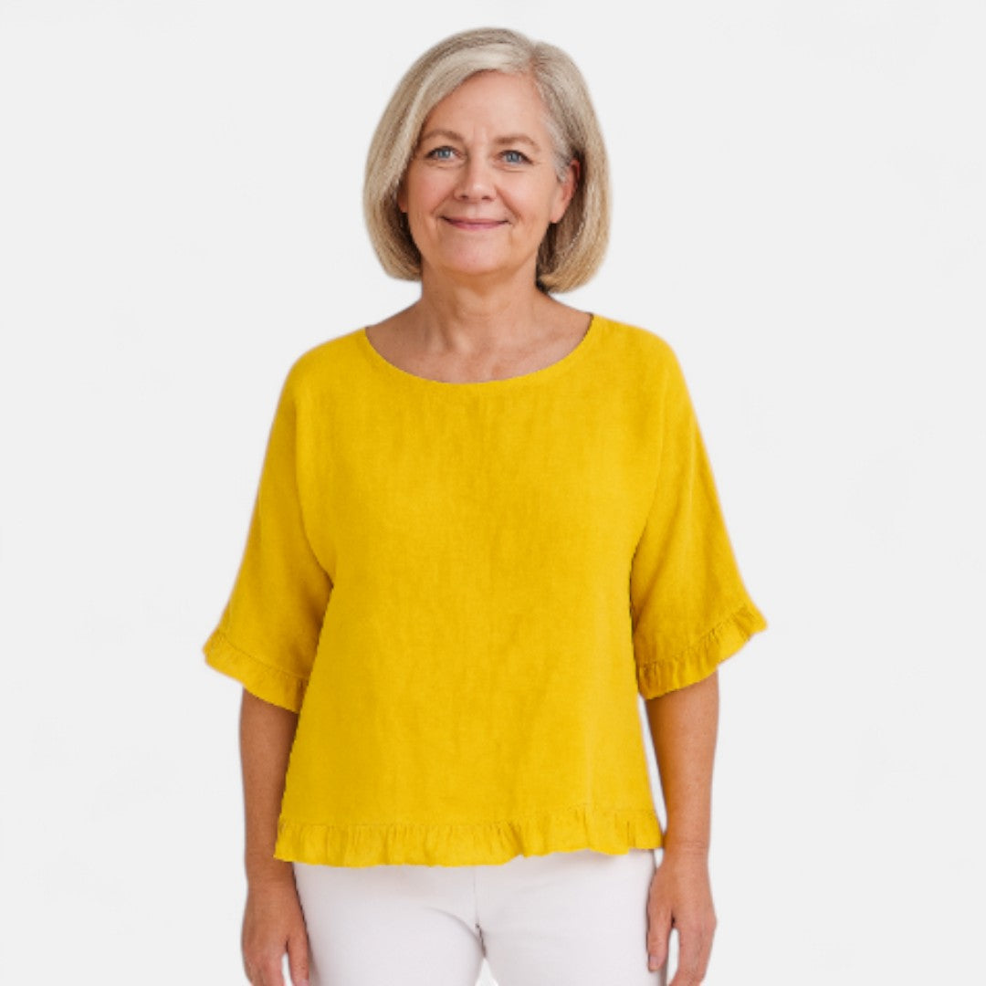 Nina™ | Relaxed Fit Ruffle Blouse