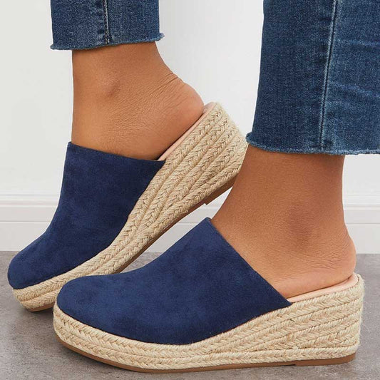 Marga™ | Elegant sandals with braided wedge heel