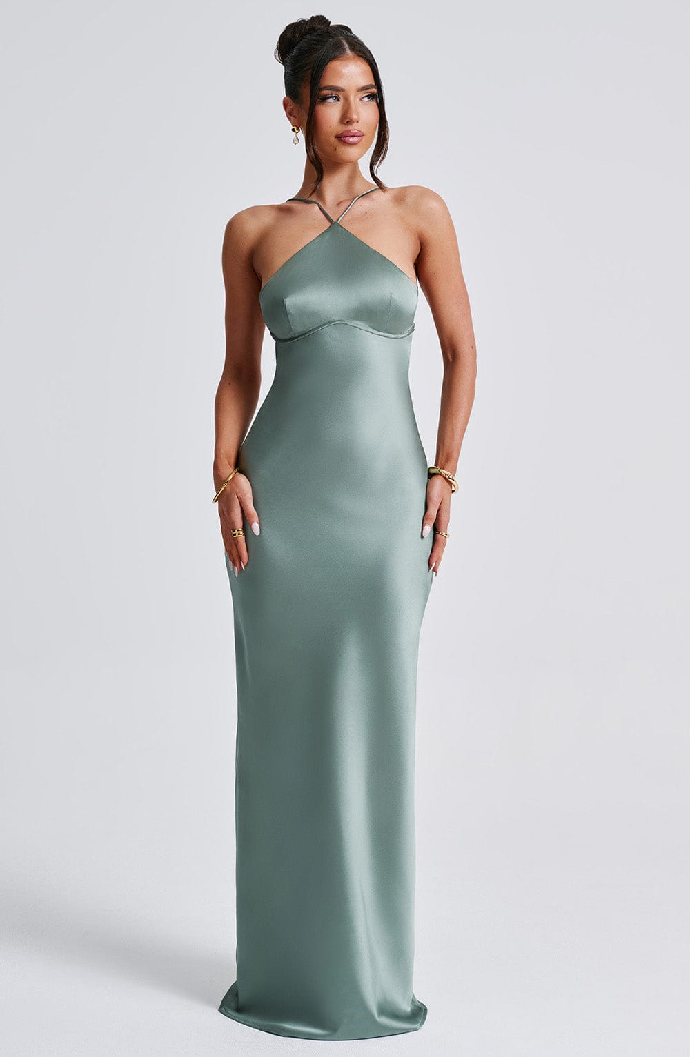 Deborah | Sleek Satin Maxi Dress