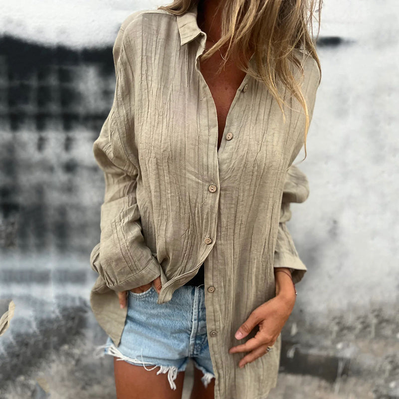 Wilma™ | Comfortabele Overhemd Jurk