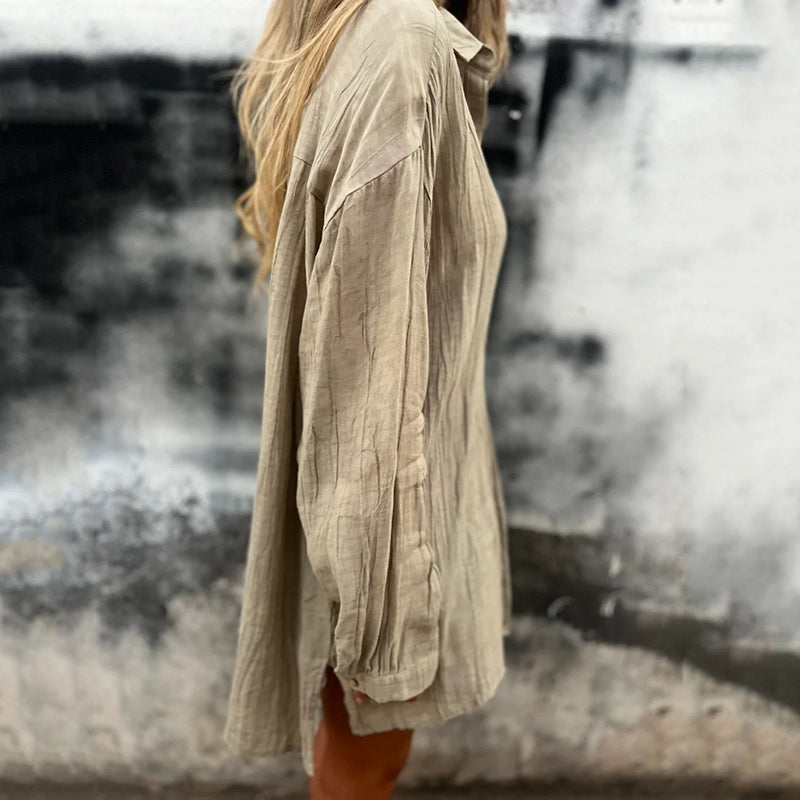 Wilma™ | Comfortabele Overhemd Jurk