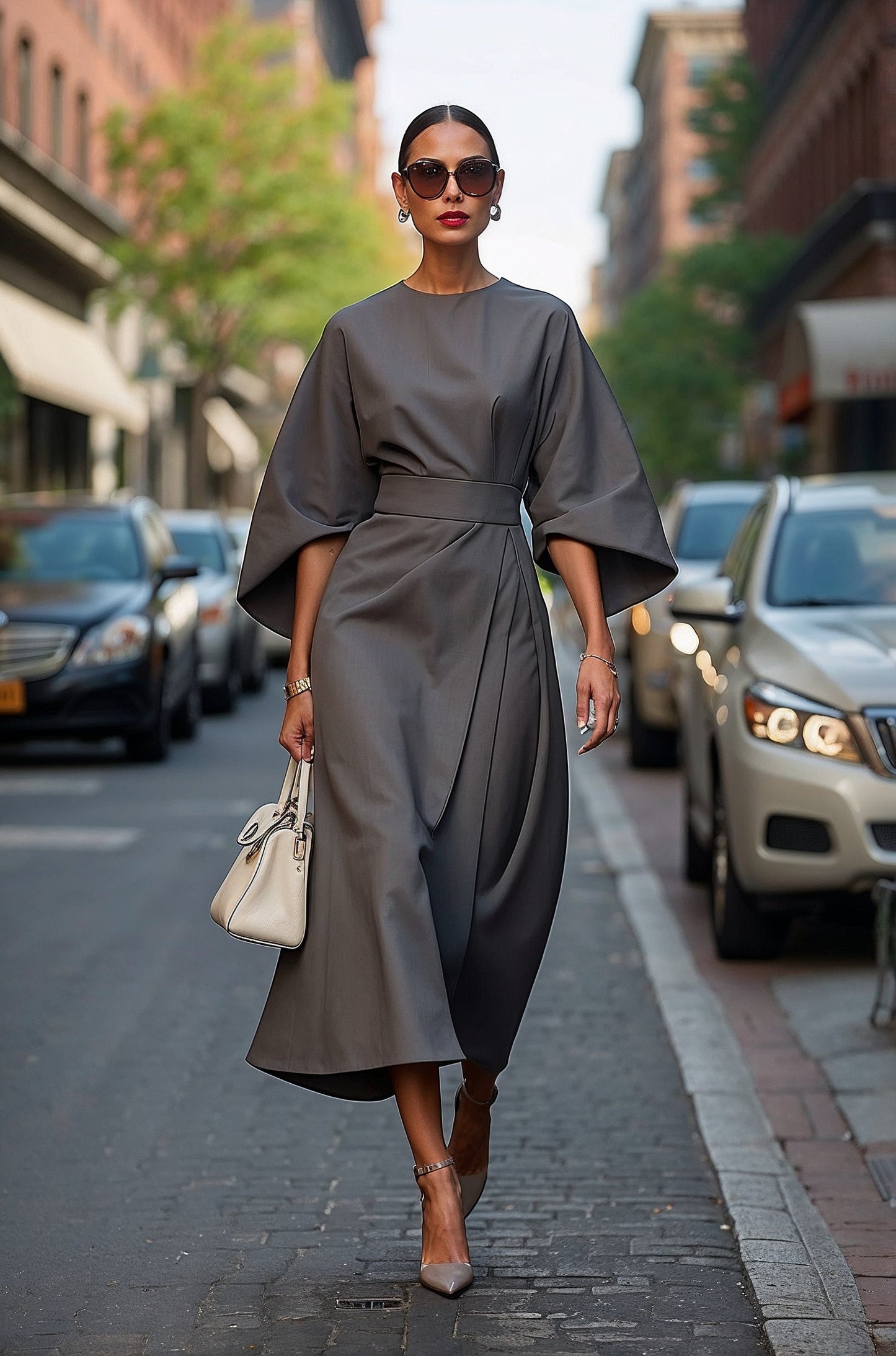 Louise™ | Elegante jurk met wijde mouwen