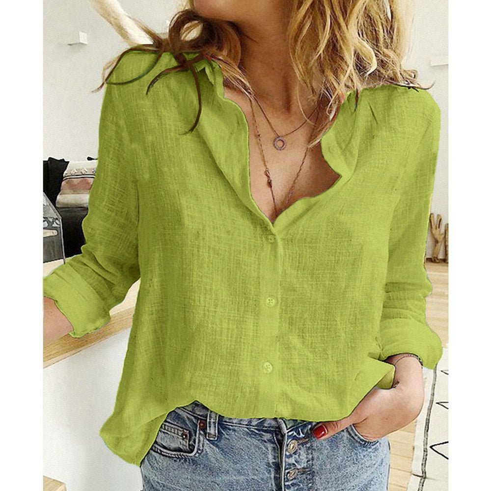 Whitney | Casual Printed Linen Shirt