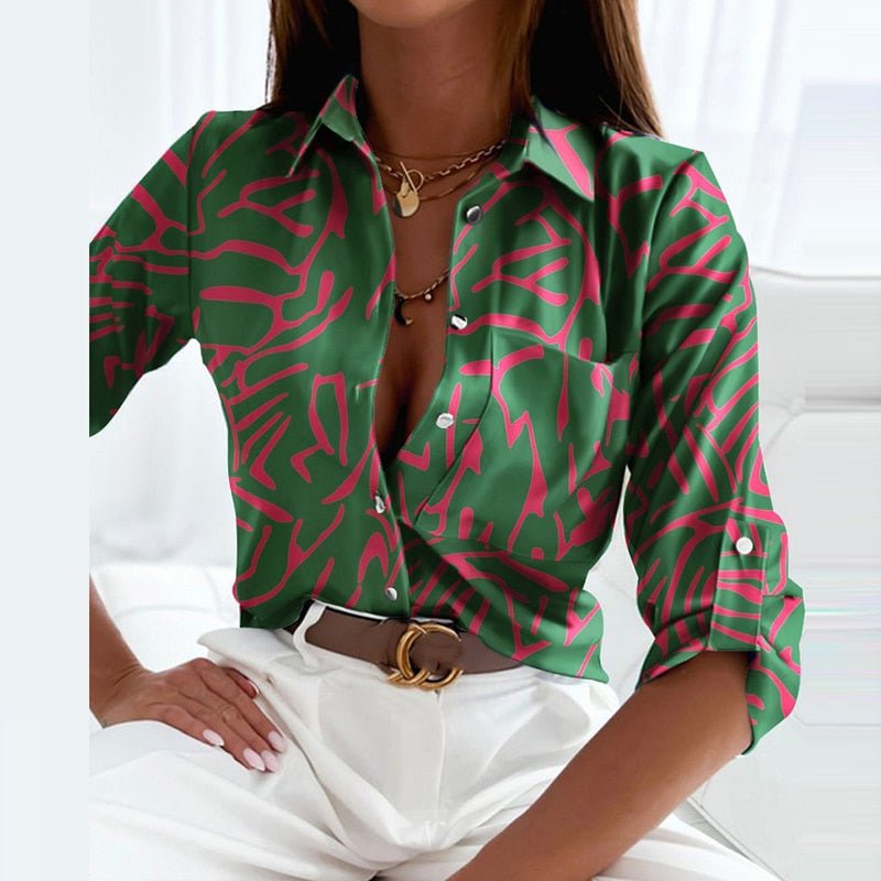 Delilah | Stylish Geometric Print Blouse