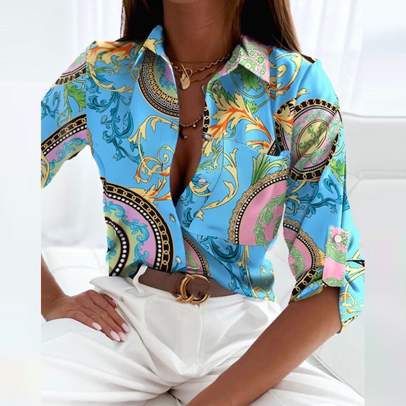 Delilah | Stylish Geometric Print Blouse