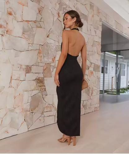 Anna | Elegant Summer Halter Dress