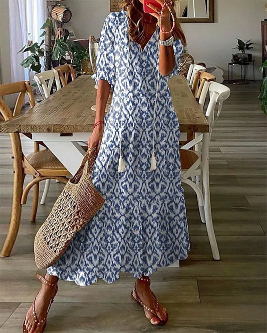 Maya | Boho Chic Floral Maxi Dress
