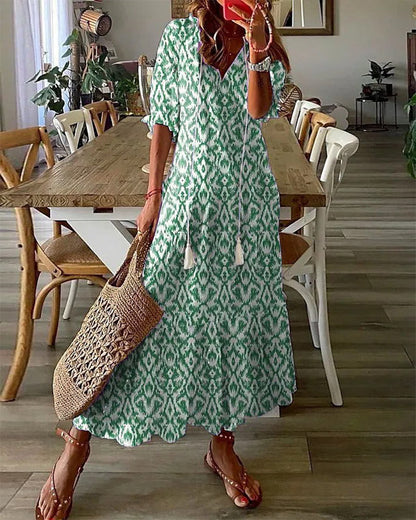 Maya | Boho Chic Floral Maxi Dress