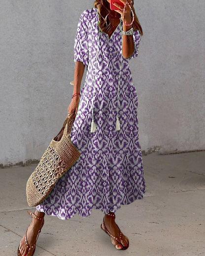Maya | Boho Chic Floral Maxi Dress