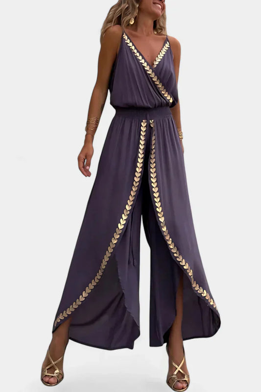 Ophélie | Dress with Golden Details and Open Legs