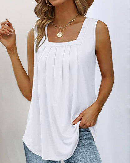 Demi™ | Mouwloze tanktop met vierkante halslijn