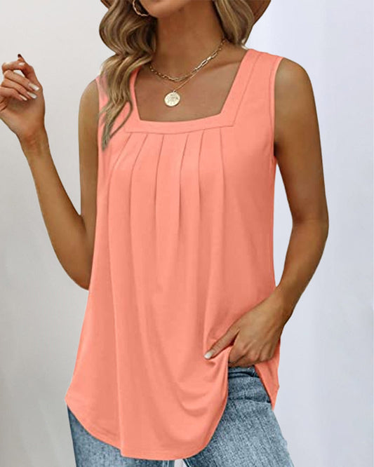 Demi™ | Mouwloze tanktop met vierkante halslijn