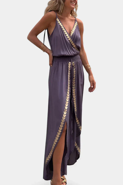 Ophélie | Dress with Golden Details and Open Legs