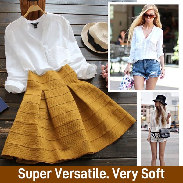 Ava™ - Casual Loose Cotton Linen Shirt 