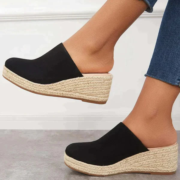 Marga™ | Elegante sandalen met gevlochten sleehak