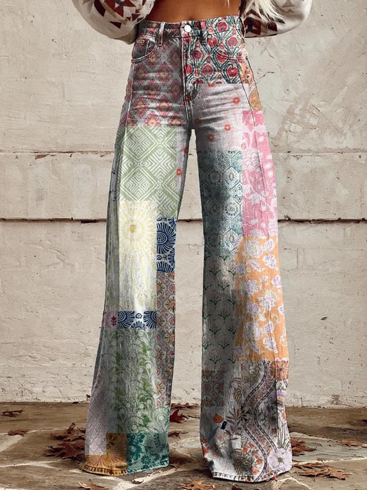 Anna | Unique Colorful Patchwork Jeans