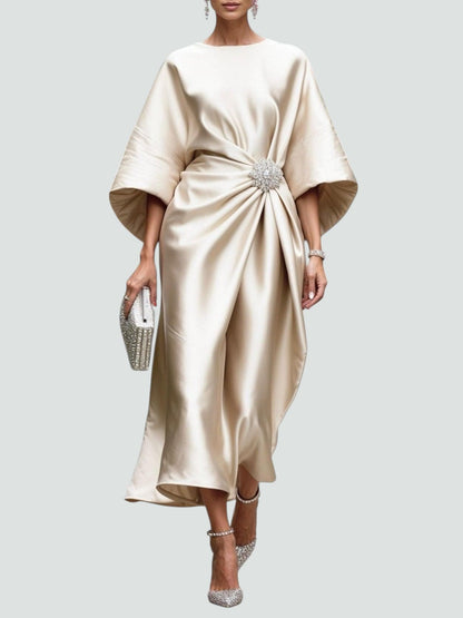 Albertine | Elegant Long Satin Dress