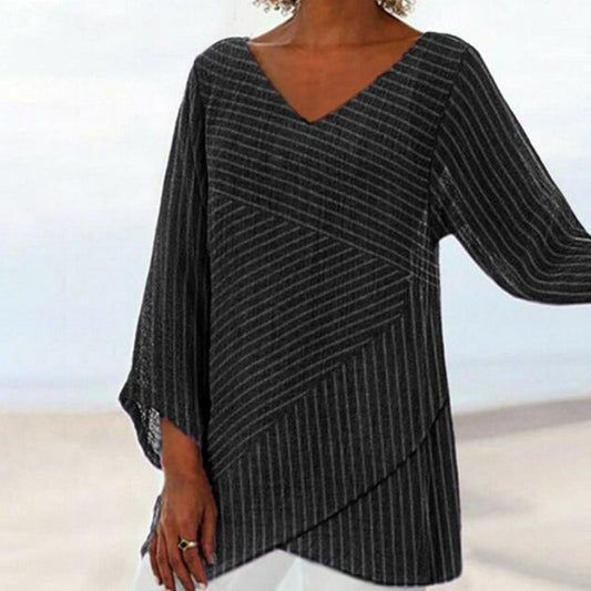 Linda | Casual Relaxed Fit V-Neck Top