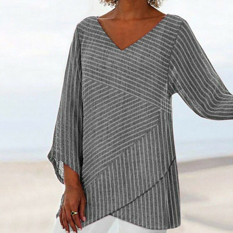 Linda | Casual Relaxed Fit V-Neck Top