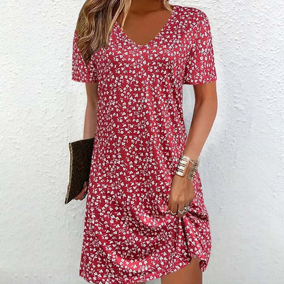 Rachel | Casual V-Neck Short Dress