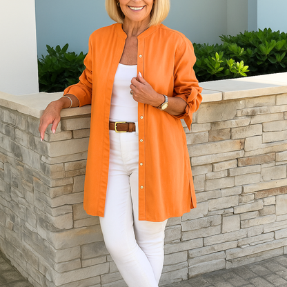 Louise™ | Elegant shirt blouse with bow sleeves