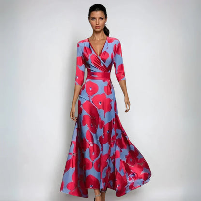 Danielle | Elegant Floral Print Maxi Dress