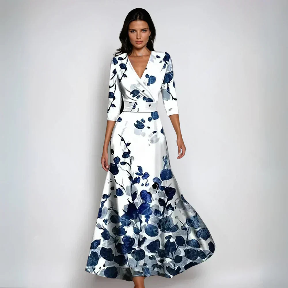 Danielle | Elegant Floral Print Maxi Dress