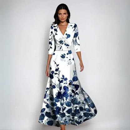 Danielle | Elegant Floral Print Maxi Dress