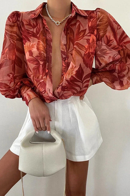 Daisy | Elegant Long Sleeve Button-Front Blouse