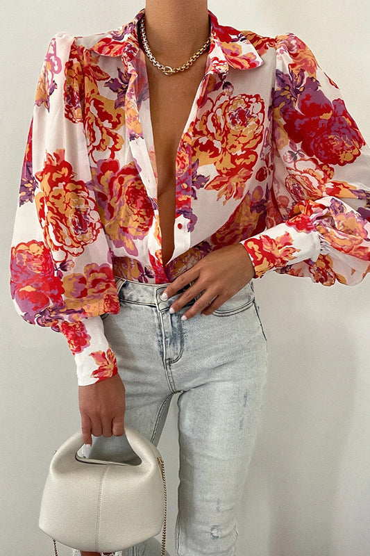 Daisy | Elegant Long Sleeve Button-Front Blouse