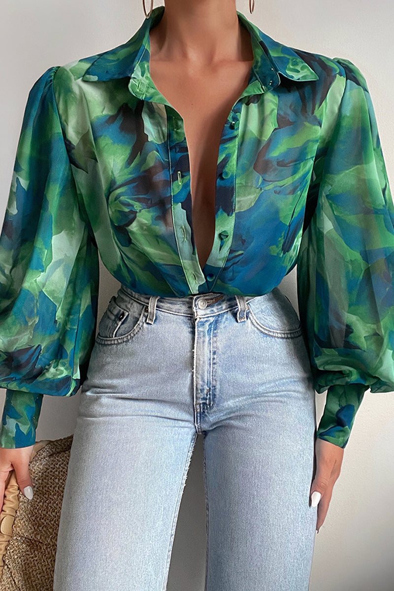 Daisy | Elegant Long Sleeve Button-Front Blouse