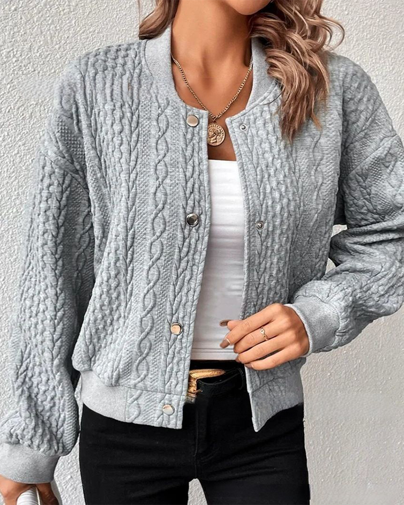 Lucille® | Elegant cardigan in textured fabric 