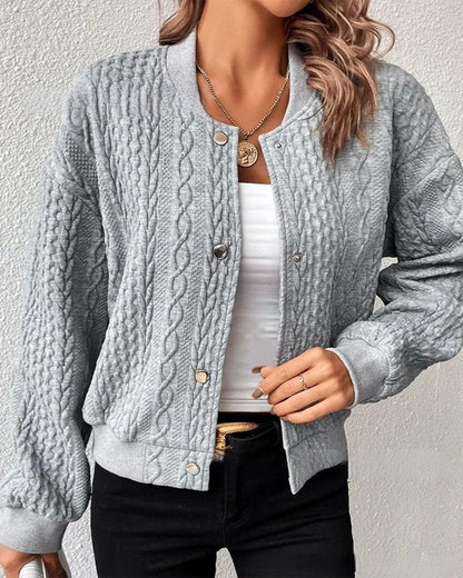 Lucille® | Elegant cardigan in textured fabric 