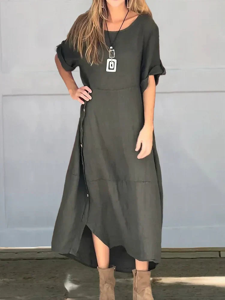 Verity | Relaxed Casual Button-Down Dress