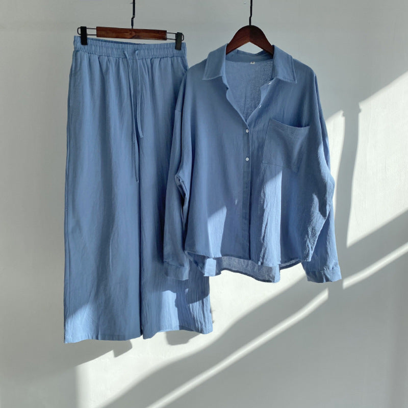 Yvonne | 2-delige set - Blouse & wijde broek