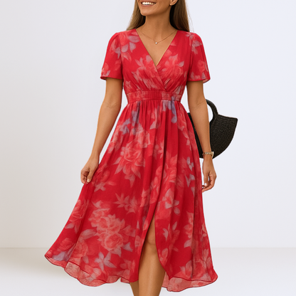 Bianca™ | Elegant Maxi Dress with V-Neckline