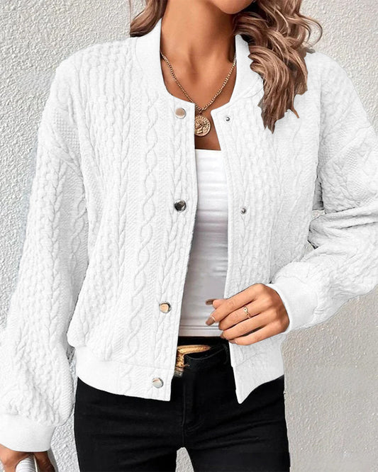 Lucille® | Elegant cardigan in textured fabric 
