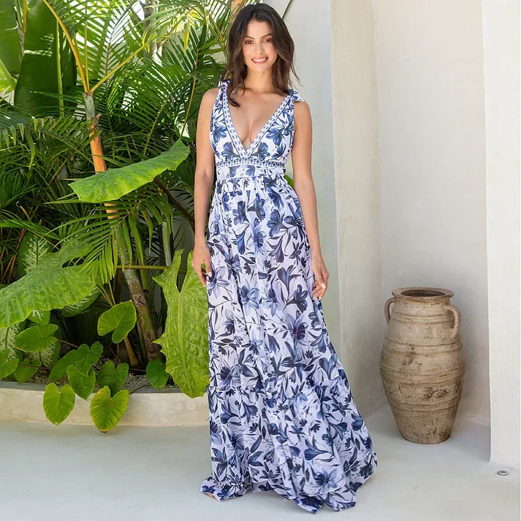 Clara | Summer Floral Maxi Dress Women