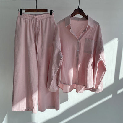 Yvonne | 2-delige set - Blouse & wijde broek