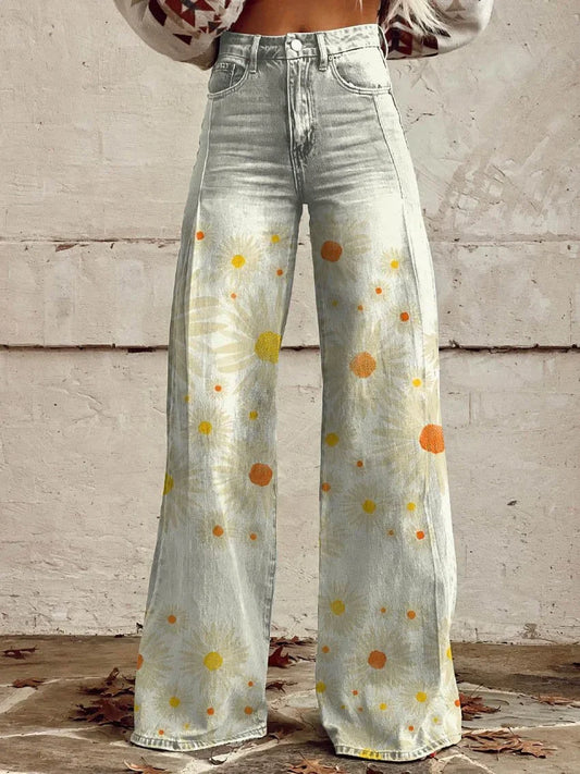 Anastasia | Stylish Wide-Leg Floral Pants