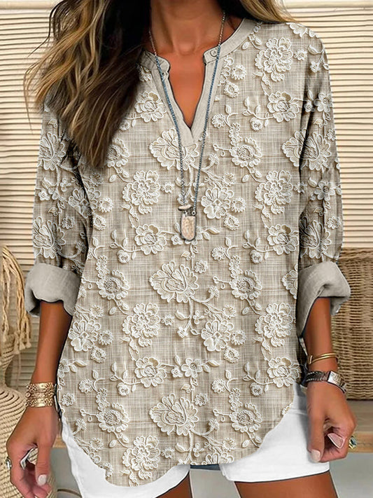 Sophie | Elegant Floral Button-Up Blouse