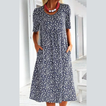 Odalys | Stylish Floral Print Midi Dress
