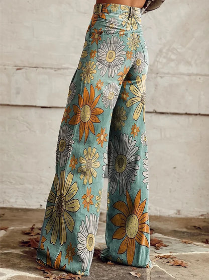 Bonnie | Casual Relaxed Floral Print Jeans